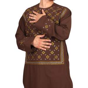 Robe afghane traditionnelle pour homme, motif marron clair, Perahan Tunban, vêtements islamiques pour homme, costume cousu de style culturel pachtoune - Product Image 2