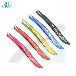 Extensions de cils en acier inoxydable avec logo personnalisé direct d'usine Pince à épiler en vrac Marque privée Accessoires pour outils de cils - Product Image 1