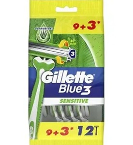 Maquinillas de Afeitar Desechables Gillette Sensitive Blue3 para Hombre, Paquete de 6 - Product Image 3