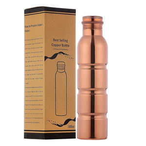 ขวดน้ำทองแดงล้วนกันรั่วสำหรับดื่มโดยตรงมีประโยชน์ต่อสุขภาพโลโก้ OEM - Product Image 1