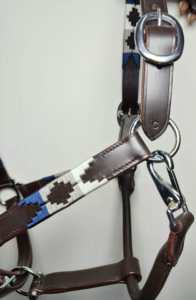 Polo de cuero inteligente de alta calidad, caballo Halter, estilo occidental, accesorios en inglés, herrajes de latón, hilo de nailon, diseño de punto de Color - Product Image 3