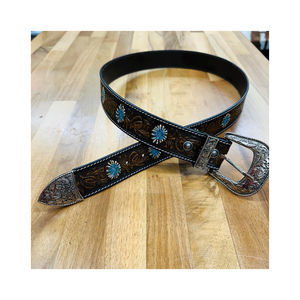 Ceinture pour homme en cuir de vache véritable, boucle automatique en alliage léger vintage, longueur personnalisée, exportateurs indiens en gros - Product Image 5