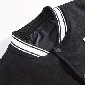 Chaqueta de lona del equipo de béisbol de la escuela secundaria hecha a medida Precio al por mayor Chaqueta Letterman para niños Estilo elegante de la calle principal - Product Image 3