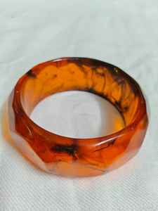 Brazalete de Resina Hecho a Mano Colorido, Brazalete de Resina Artesanal Irregular y Ancho para Mujer, Artesanías bh - Product Image 6