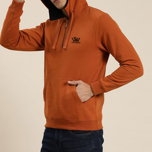 Quick Dry Customized Logo Basics Short Zip Hoodies Windproof Cotton Made Men Short Zip Hoodies - Product Image 3