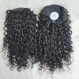 Extensiones de Cabello de Cola de Caballo de Vietnam, 100% Cabello Humano Vietnamita Virgen para Mujeres Negras - Product Image 3