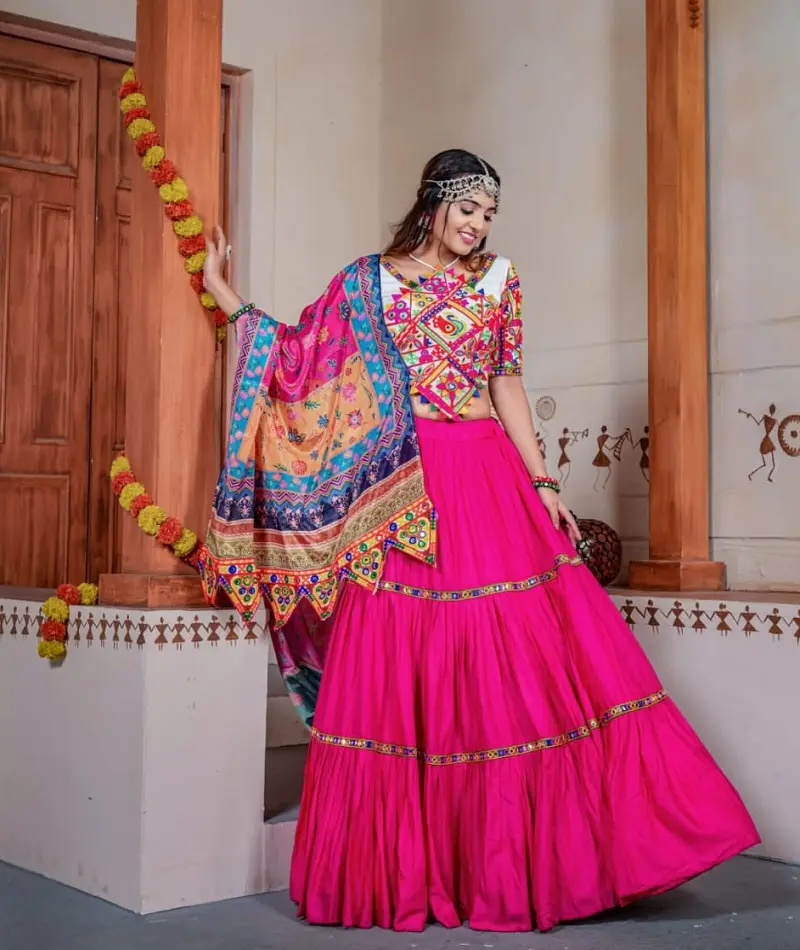 Индийская праздничная одежда, изысканный Rayon Lehenga Choli в Индийском и Пакистанском Стиле, Lehenga Choli с цифровым принтом, Dupatta foe для женщин