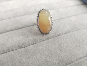Nouvelle arrivée véritable bague en cristal opale jaune bijoux faits à la main réglable bagues Premium pour hommes femmes en vrac bijoux bague en pierres précieuses - Product Image 3