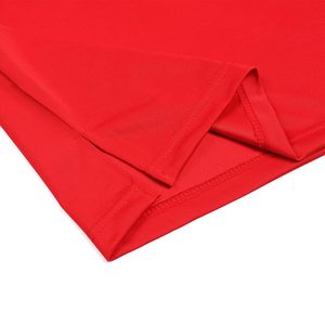 Nouveau maillot de football unisexe respirant rouge avec rayures bleues sur manches courtes, options de logo et de couleur personnalisés – Collection 2026 - Product Image 3