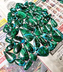 Vente en gros de pierres de chrysocolle et de malachite naturelles, cabochons, pierres semi-précieuses pour la fabrication de bijoux - Product Image 4