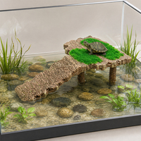 Plateforme d'escalade pour reptiles en résine floquée, décoration de terrarium pour tortue, gecko et lézard