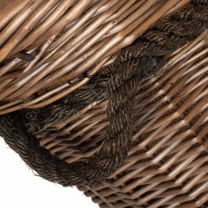Deluxe Korbgeflecht Korb Mit Sackleinenfutter Und Seilgriff Hoher Cestas tejidas de calidad - Product Image 1