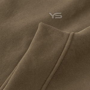 Pantalon de jogging en molleton de coton pour hommes taille moyenne Style décontracté hiver coupe-vent cordon de serrage teint uni droit - Product Image 6