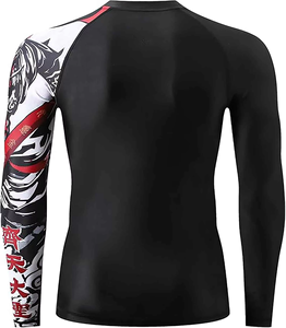Rashguard MMA personnalisé 2026 avec logo Jiu-Jitsu BJJ – Conception sur mesure pour votre logo – Rashguard vierge - Product Image 2
