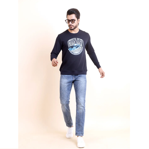 Sweat-shirt à manches longues Loopknit bleu marine pour homme confortable et durable pour un usage quotidien Meilleure qualité imprimé tout y compris l'hiver - Product Image 1