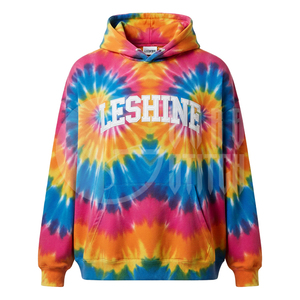 Sudadera con Capucha Tie Dye para Hombre, Mezcla de Poliéster/Algodón, Tela de 300g, Bolsillos, Corte Regular, Informal, Sudadera de Invierno - Product Image 1