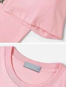 Unisex เสื้อยืดลายกราฟิกสีชมพูขนาดใหญ่สำหรับทุกเพศเสื้อแขนสั้นลำลองผ้าฝ้ายพิมพ์ลายเชอร์รี่เสื้อน่ารักอย่างเป็นทางการสำหรับทุกเพศ - Product Image 6