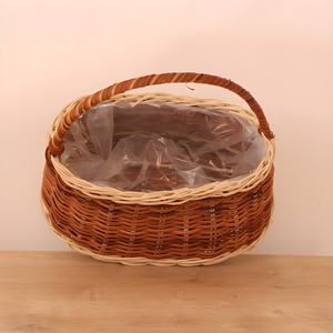 Rotin tressé à la main paniers de fruits secs panier de fleurs en osier blanc organisation de la maison décoration de la boutique - Product Image 3