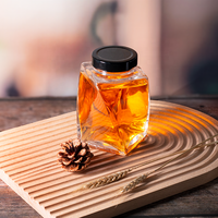 350ml 367ml transparan kreatif tutup sekrup stoples kaca putar mewah untuk Madu Jam kacang mentega gula penyimpanan 500ml Diffuser
