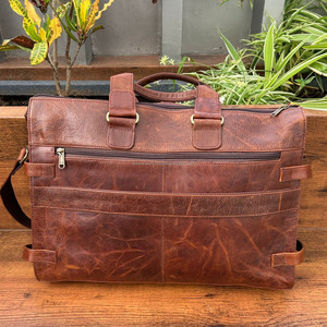 Nuevo maletín de cuero genuino de grano completo para viajes de negocios de gran capacidad, bolso para portátil para bolsos de mensajero de hombro de piel de vaca Unisex - Product Image 6