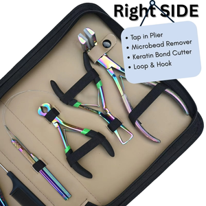 Kit d'outils professionnels en acier inoxydable pour extensions de cheveux, pinces métalliques pour micro-perles, installation et retrait de bandes adhésives, qualité salon, OEM - Product Image 3