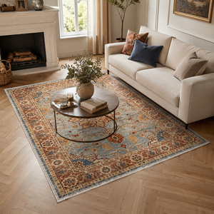<b>Rug</b> Weavers RW3034 Kayseri Denim Traditional Washable <b>Rug</b> Dropshipping Wholesale Washable Chenille 10 Sizes - Product Image 3