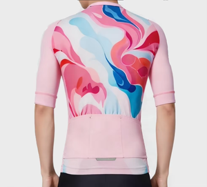 เสื้อจักรยานพิมพ์ลายซับลิเมชั่นโลโก้ตามสั่ง แห้งเร็ว ระบายความชื้นได้ดีเยี่ยม สำหรับการแข่งขันจักรยานเสือหมอบและเสือภูเขา รับผลิตแบบ OEM - Product Image 3