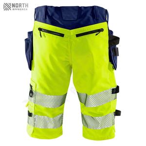 <b>Hi</b> <b>Vis</b> Casual Mid Drawstring Men's Safety <b>Shorts</b>-Quick Dry Canvas Workwear <b>Shorts</b> - Product Image 6