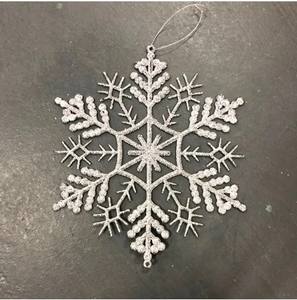 Flocons de neige en plastique argentés décoratifs de Noël classique - Product Image 2