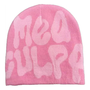 Personalizado suave cálido 100% algodón impermeable transpirable Beanie gorras invierno de punto de alta calidad Unisex - Product Image 3