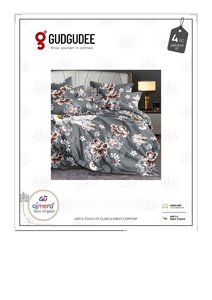 Ensemble de literie en coton brodé GUDGUDEE, 4 pièces, taille king, doux, luxueux, confortable, collection de literie pour la maison toute saison - Product Image 5