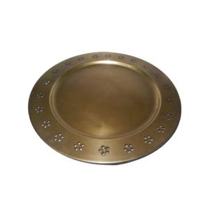 Plaque de chargeur en métal de serveur de nourriture tendance supérieure pour la vaisselle de restaurant à la maison utilisation de restauration assiettes de chargeur de service arrondies - Product Image 6