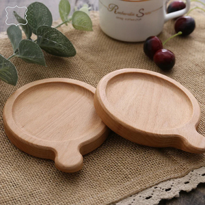 Sous-verres 2 couleurs en bois épais naturel Sous-verres en bois blanc isolé classique noyer bambou hêtre à usage décoratif - Product Image 4