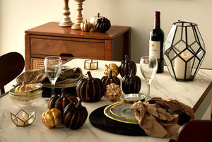 Manteles individuales de ratán tejido a mano con cargador redondo ecológico para el hogar de Halloween, decoración de fiesta - Product Image 4