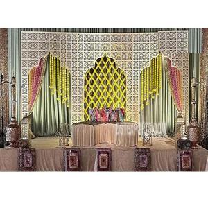 Stylish Laser Cut <b>Frames</b> for Mehandi Function Laser Cut Design Backdrop <b>Arches</b> Wholesale Wedding Stage Metal Laser Cut <b>Arches</b> - Product Image 1