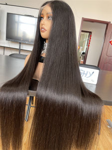 Perruque Naturel Cheveux Humain SHY 2024 nuevo producto sin pegamento HD Lace 30 pulgadas Color Natural Original 100% Peluca de cabello humano crudo - Product Image 3