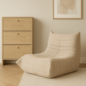 Fauteuil lounge moderne rembourré, fauteuil d'appoint confortable en velours pour salon et chambre, fauteuil simple ergonomique et moelleux - Product Image 4