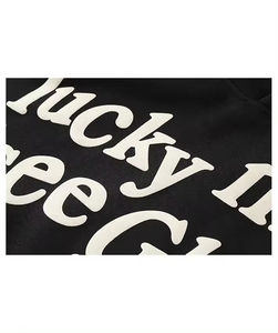 Sweat à capuche surdimensionné pour hommes conçu sur mesure Streetwear décontracté avec pour logo de broderie d'impression bouffante pour l'hiver - Product Image 5