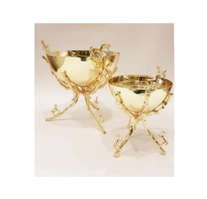 Metal Stand Stainless Steel <b>Chocolate</b> Serving Bowl Vintage Design <b>Chocolate</b> Dates Serving Bowl for <b>Ramadan</b> Home Decor - Product Image 2