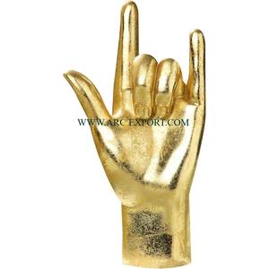 Escultura fundida de peltre de madera y aluminio con base de madera, escultura de arte creativo de Metal de diseñador de mesa hecha a mano para uso doméstico - Product Image 5