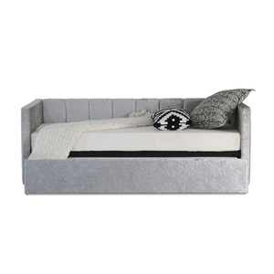 Comfortable Conrad Fabric Upholstered Day <b>Bed</b> with Under Trundle <b>Bed</b> <b>Sofa</b> <b>Bed</b> Space Saving Good Protection for Comfort - Product Image 2