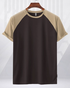 T-shirt pour homme 100% coton de qualité supérieure 180 GSM Logo personnalisé Streetwear Manches raglan Manches courtes Plusieurs couleurs disponibles Coupe classique - Product Image 1