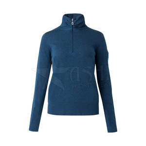 Sweatshirts à manches longues et demi-fermeture éclair tenues d'automne vêtements avec poche - Product Image 1