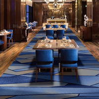 Tapis Axminster tissé insonorisant et ignifuge, design personnalisé, tapis de sol commercial en laine et nylon pour casino et théâtre
