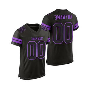 Camisetas de fútbol bordadas personalizadas, camiseta de fútbol americano personalizada, camiseta de fútbol de sarga, sublimación - Product Image 3