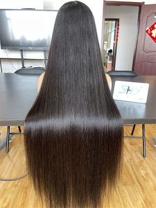 Perruque Naturel Cheveux Humain SHY 2024 nuevo producto sin pegamento HD Lace 30 pulgadas Color Natural Original 100% Peluca de cabello humano crudo - Product Image 6