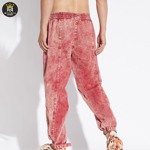 Pantalones Deportivos Casuales de Cintura Media, 100% Algodón, Lavados con Ácido, Ligeros, Ecológicos, Transpirables, con Tela de Lona - Product Image 5
