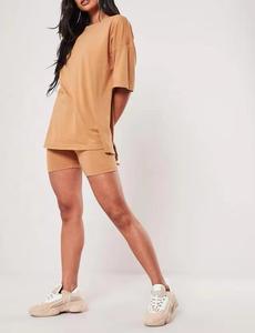 กางเกงขาสั้นลำลองของผู้หญิงชุดแฟชั่นฤดูร้อนสีทึบยาวถึงเข่ามีกระดุมเสื้อขายดีสำหรับสุภาพสตรี - Product Image 5