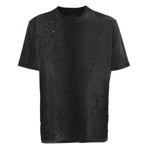 T-shirts pour hommes de style nouveau, design à manches courtes, tissu tricoté léger et durable avec motif délavé, logo personnalisé imprimé - Product Image 1