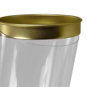 Customizable 5ml Lip Gloss <b>Containers</b> <b>Clear</b> <b>Plastic</b> Tubes Golden Screw Cap Offset Printing Hot Stamping Screen Printing Options - Product Image 2